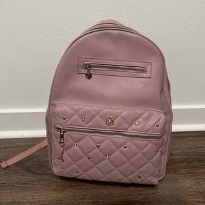 Underonesky Women's Pink Zippers Travel Mini Backpack